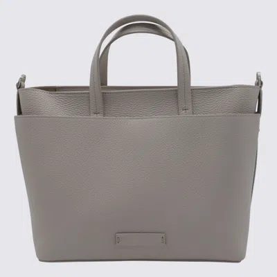 Fabiana Filippi Leather Tote Bag In Greige