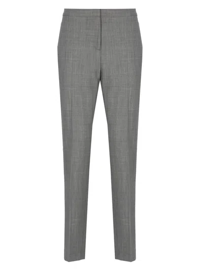 Fabiana Filippi Grey Lightpoint Detail Wool Pants In Gray