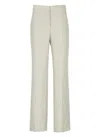 Fabiana Filippi Grey Linen And Viscose Pants