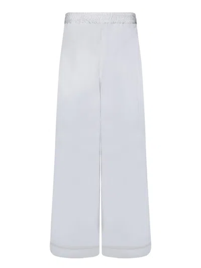 FABIANA FILIPPI GREY SILK TAFFETA TROUSERS