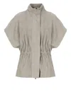 Fabiana Filippi Grey Suede Leather Vest