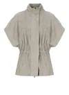 Fabiana Filippi Grey Suede Leather Vest