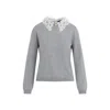 Fabiana Filippi Grey Crewneck Wool Sweater In Gray