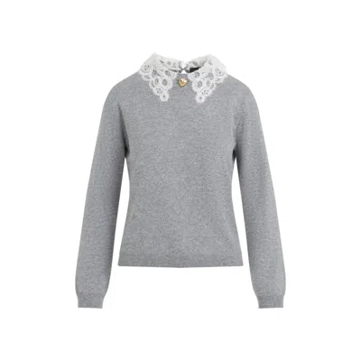 FABIANA FILIPPI GREY VIRGIN WOOL SWEATER