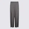 Fabiana Filippi Relaxed Fit Pleated Trousers Full Length In Gray