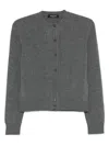 Fabiana Filippi Soft Wool Blend Long Sleeve Jacket In Gray