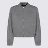 Fabiana Filippi Casual Jacket With Elastic Hem And Side Pockets In Gray