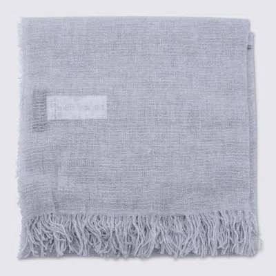 Fabiana Filippi Grey Wool Scarf In Gray