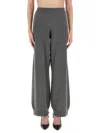 Fabiana Filippi Grey Wool Silk Cashmere Trousers In Gray
