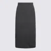 Fabiana Filippi Grey Wool Skirt In Grey