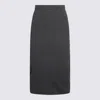 Fabiana Filippi Grey Wool Skirt In Grey