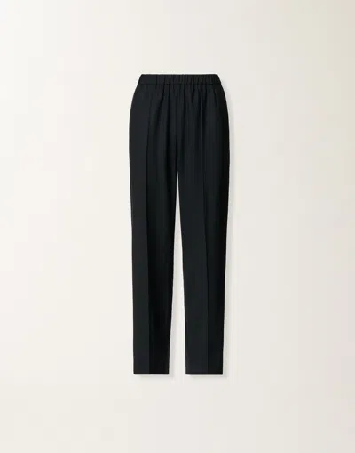 Fabiana Filippi Gubbio Cool Wool Trousers In Black