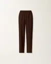 Fabiana Filippi Elastic-waist Side-seam Trousers In Brown