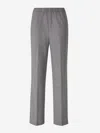 Fabiana Filippi Grey Wool Pants In Garment Is Defined By The Cut And Stitching On The Front.