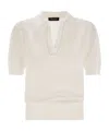 Fabiana Filippi Half-sleeved Polo Shirt In White
