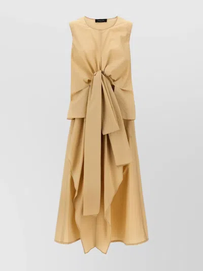 FABIANA FILIPPI "HANDMADE PAPER" MIDI DRESS BOW