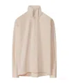 Fabiana Filippi Poplin Shirt With Stand Up Collar In Nude