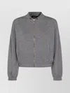 Fabiana Filippi Casual Jacket With Elastic Hem And Side Pockets In Gray