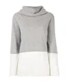 Fabiana Filippi High-collar Sweater In Gray