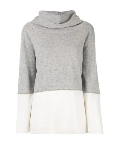 Fabiana Filippi High-collar Sweater In Gray