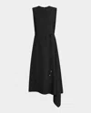 Fabiana Filippi High-low Drawstring Cady Midi Dress