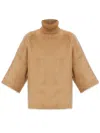 Fabiana Filippi Turtle Neck Top In Beige