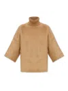 Fabiana Filippi Turtle Neck Top In Beige