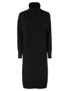 Fabiana Filippi High Neck Dress With Sequins In Black