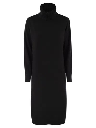 Fabiana Filippi Women's High Neck Dress With Sequins In Black