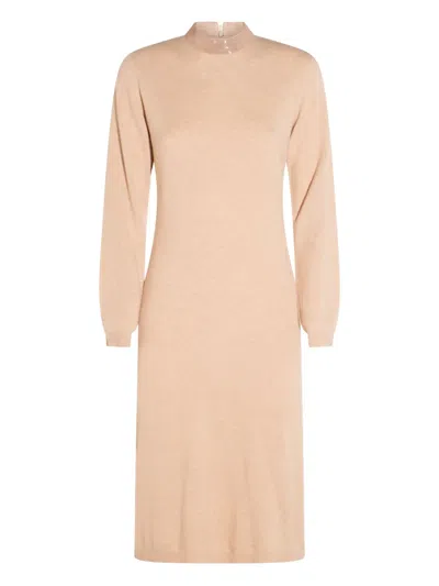 FABIANA FILIPPI HIGH-NECK LONG-SLEEVE DRESS