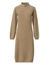 Fabiana Filippi High-neck Long-sleeve Dress In Brown
