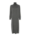 Fabiana Filippi High-neck Long-sleeve Dress In Gray