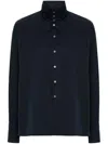 Fabiana Filippi High-neck Poplin Shirt In Blue