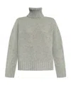 Fabiana Filippi High Neck Ribbed Top In Gray