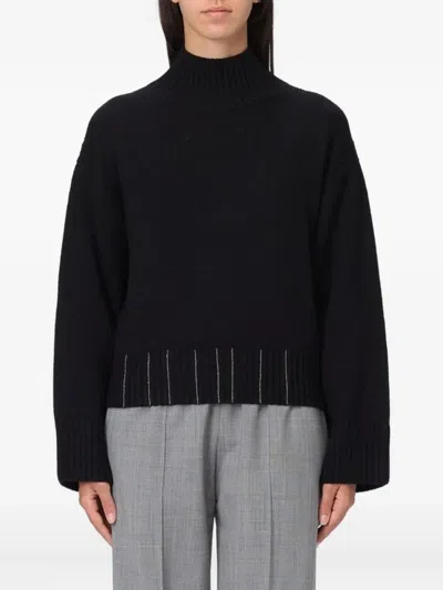 FABIANA FILIPPI HIGH-NECK STRIPED SWEATER