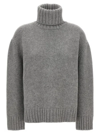 Fabiana Filippi High Neck Sweater In Gray