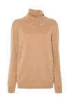 Fabiana Filippi Fabula-buttons Cashmere Sweater In Brown
