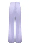 Fabiana Filippi Concealed Front Opening And Closing Casual Pants In Lilac