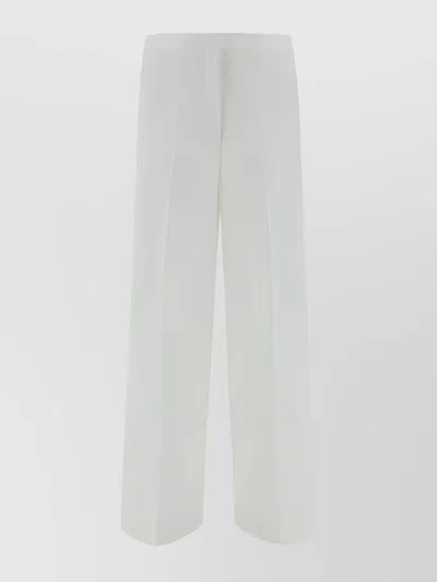 Fabiana Filippi High Waist Cotton Palazzo Trousers In White