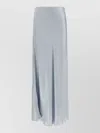 Fabiana Filippi High Waist Long Satin Skirt Seams In Gray