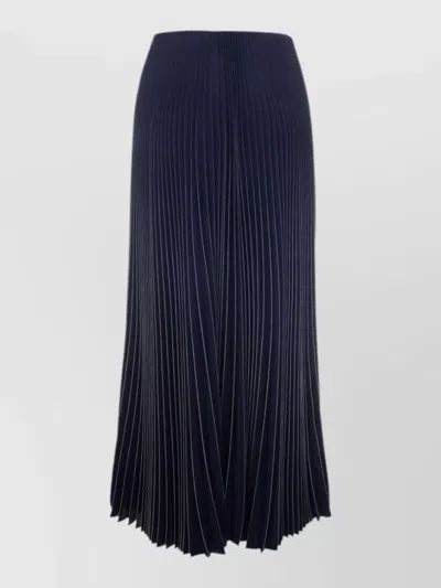 Fabiana Filippi High Waist Midi Skirt Pleated Design In Blue