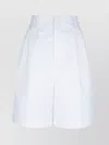 Fabiana Filippi High Waist Pleated Shorts With Back Pockets In White