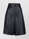 Fabiana Filippi High Waist Pleated Wide Leg Shorts In Black