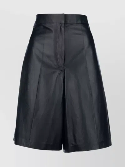 Fabiana Filippi High Waist Pleated Wide Leg Shorts In Black