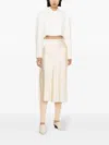 Fabiana Filippi High-waist Ribbed-knit Leggings In 中性色
