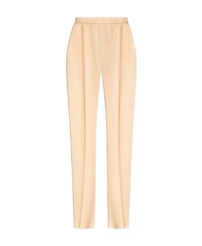 Fabiana Filippi High-waist Straight-leg Trousers In Nude