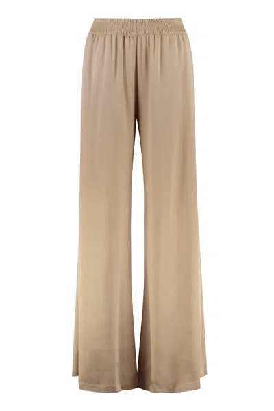 Fabiana Filippi High-waist Wide-leg Trousers In Brown
