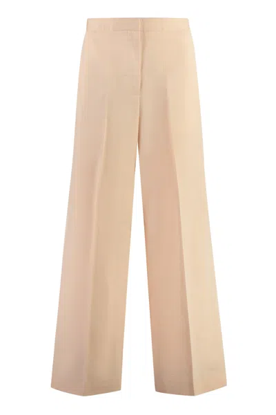 Fabiana Filippi High-waist Wide-leg Trousers In Pink