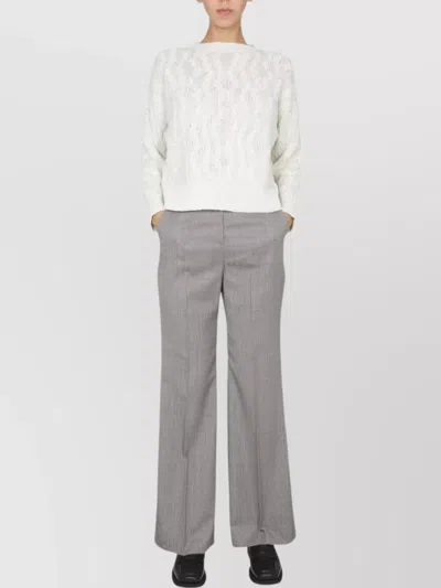 Fabiana Filippi High Waist Wide Leg Trousers With Front Pleats