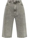 Fabiana Filippi High-waisted Bermuda Shorts In Grey